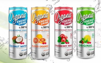 The organic drinks come in original, blood orange, cranberry mint and coconut water variations. ©Dark Dog Organic