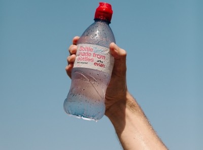 'Bottle made from bottles': evian's 100% rPET bottle launches in the UK this week.